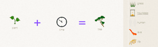 How to make Tree in little alchemy by combining Plant and Time elements